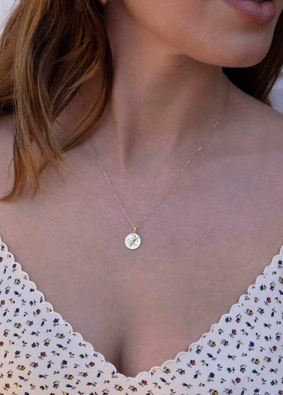 14k Solid Gold Mini Zodiac Pendants