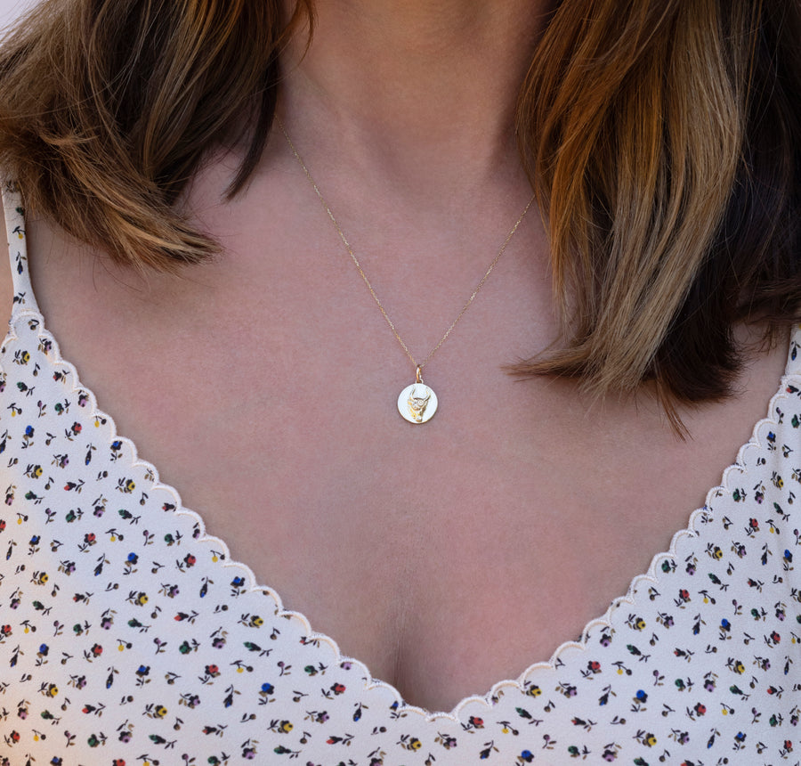 14k Solid Gold Mini Zodiac Pendants