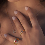 14k Mini Horseshoe Signet Ring