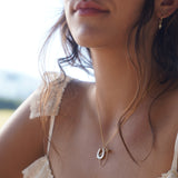 14k Vermeil Lucky Rose Horseshoe Pendant
