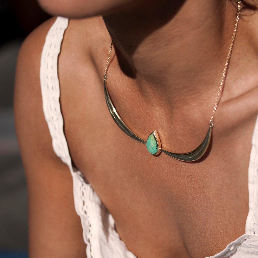 Winged Turquoise Collar