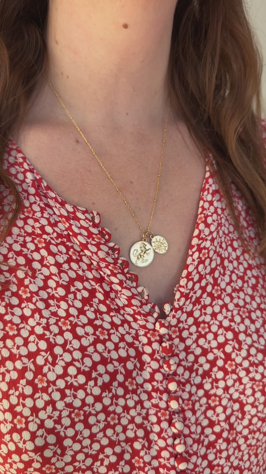 14K GOLD PLATED ZODIAC MEDALLIONS