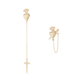 Sacred Heart Drop Stud