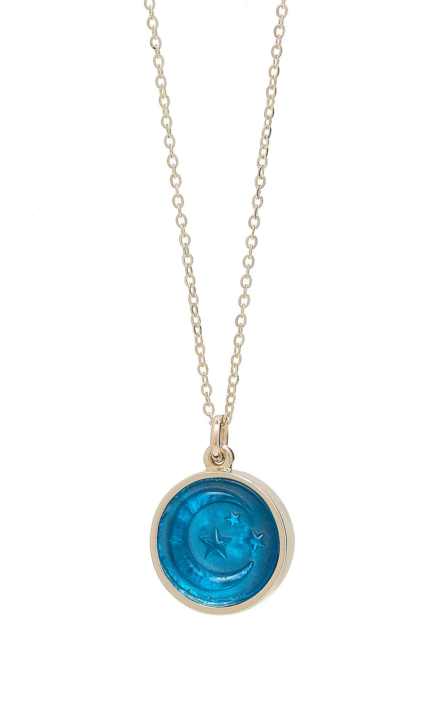 MOON & STARS RAISED INTAGLIO PENDANT