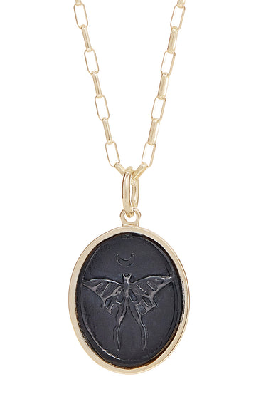 LUNA MOTH RAISED INTAGLIO PENDANT