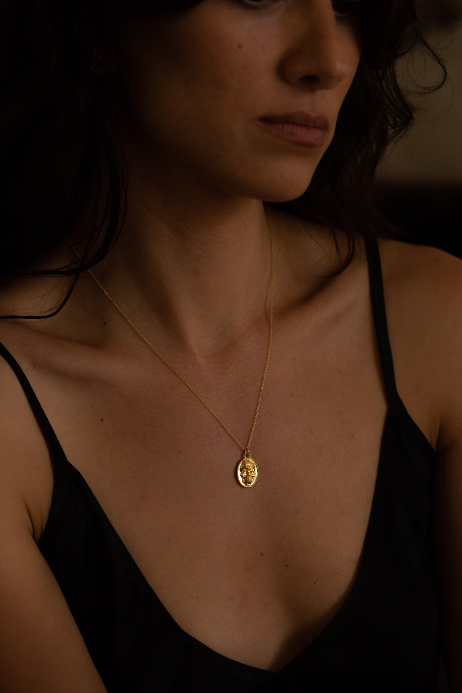 14K GOLD PLATED ETERNAL SKULL