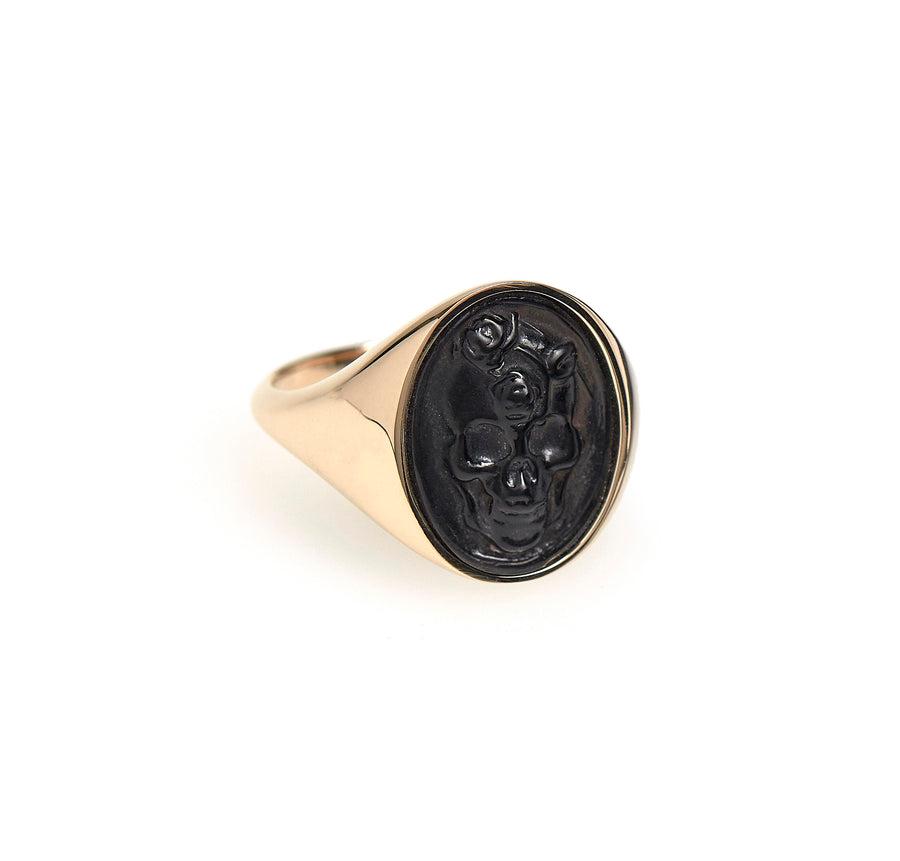 ETERNAL SKULL INTAGLIO SIGNET RING