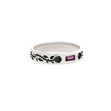 Silver Double Rose Vine Band