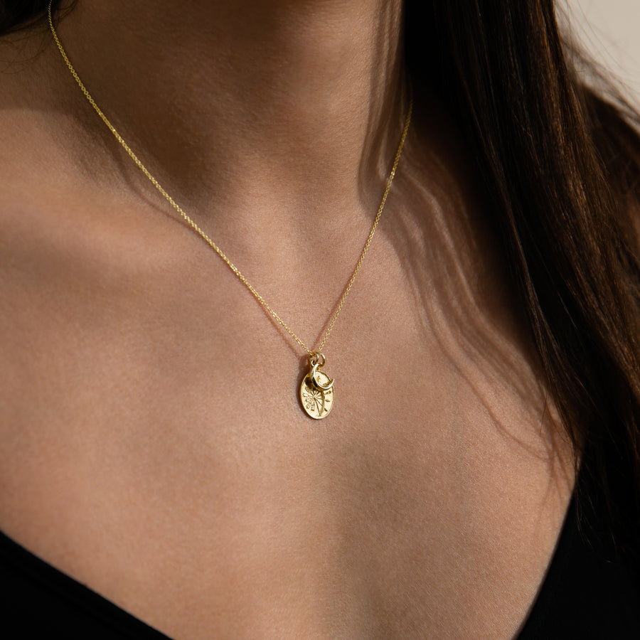 MOON ZODIAC SIGN CHARM NECKLACE