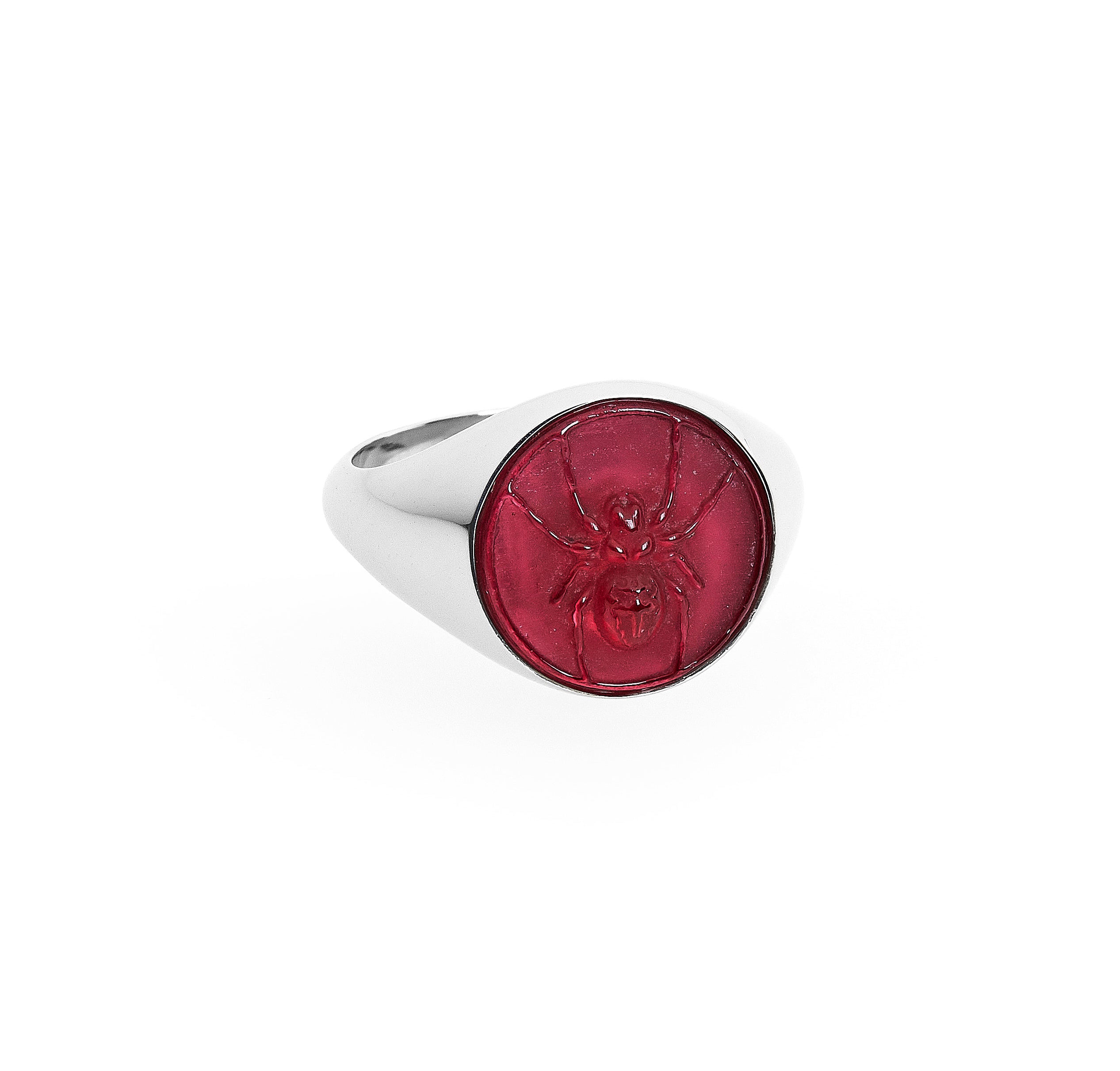 Spider Raised Intaglio Signet Ring